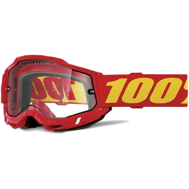 100% Accuri 2 Enduro MTB Goggles - Red/Clear