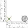 thumbnail image 5 of Gem Stone King 1.66 Ct Round Green Created Emerald 18K Yellow Gold Plated Silver Criss Cross X Ring (Size 5), 5 of 5