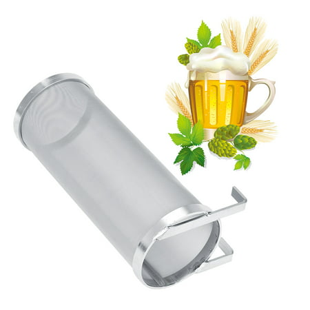 Yosoo 300 Micron Stainless Steel Homemade Brew Beer Hop Mesh Filter Strainer with Hook Stainless Steel Brew Filter Brew