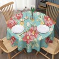 thumbnail image 3 of Round Waterproof Tablecloth Pioneer Pink Peel Reusable Indoor/Outdoor Durable Table Cover for Kitchen and Dining Room 60 Inch X 60 Inch, 3 of 6