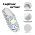 thumbnail image 5 of Daiia Tennis Rackets And Balls Print Women’s Fuzzy Slippers Memory Foam Lightweight House Shoes Cozy Loafer Flannel House Shoes-42/43, 5 of 7