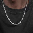 thumbnail image 3 of Hip Hop Cuban Chain Necklace Rock Stainless Steel Basic Chain Men Necklace Simple Necklace For Women Fashion Party Jewelry, 3 of 5