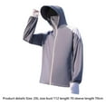 thumbnail image 2 of GARENDE Men's Hooded Sun Protection Shirt Full Zip Cooling Shirt Jacket with Neck Face Cover Summer Hoodie for Climbing Hiking Cycling 2XL Deep Gray White, 2 of 6