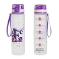 thumbnail image 2 of Veeogra Water Bottle 34Oz,Letter&nbsp;E Purple Water Bottle,Frosted Plastic Water Bottle,Reusable Water Bottles,Water Bottle With Time Marker,Lightweight Water Bottle With Strap,Travel Water Bottle, 2 of 7
