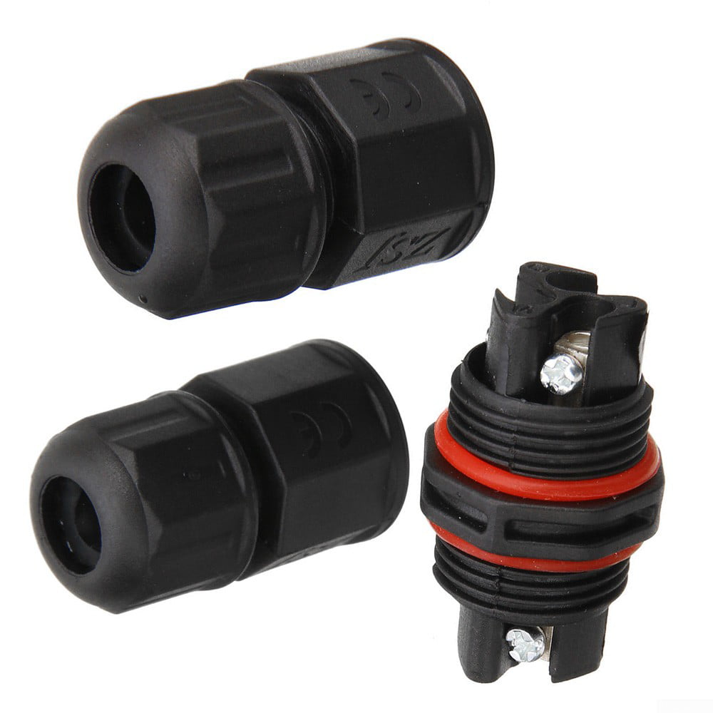 IP67 Waterproof Electrical Cable Wire 2/3 Pin Connector Outdoor Plug Socket  OR 