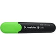 thumbnail image 4 of Schneider Job Highlighter, Chisel Tip, 1 + 5 mm, Black Barrel, Green Ink, Box of 10 Highlighters (1504), 4 of 4