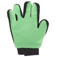 thumbnail image 3 of Guante de silicona para el cuidado de mascotas, cepillo de baño para masaje de depilación de doble cara para gatos y perros, mano izquierda verde, 3 of 5