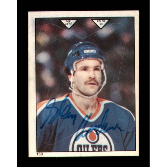 Glenn Anderson Autographed 1983-84 O-Pee-Chee Stickers Card #158 Edmonton Oilers SKU #251516