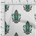 thumbnail image 1 of oneOone Georgette Viscose White Fabric Leaves & Paisley Block Sewing Material Print Fabric By The Yard 42 Inch Wide, 1 of 4