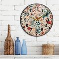 thumbnail image 3 of Yayeee Wall Clock Battery Operated 9.5" Silent Quartz Non-Ticking for Living Room Decor, Watercolor Leaves, 3 of 8