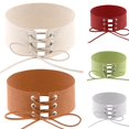 thumbnail image 4 of Grandest Birch Women's Vintage Punk Gothic Lace Up Faux Suede Wide Choker Short Necklace Faux Suede White, 4 of 7