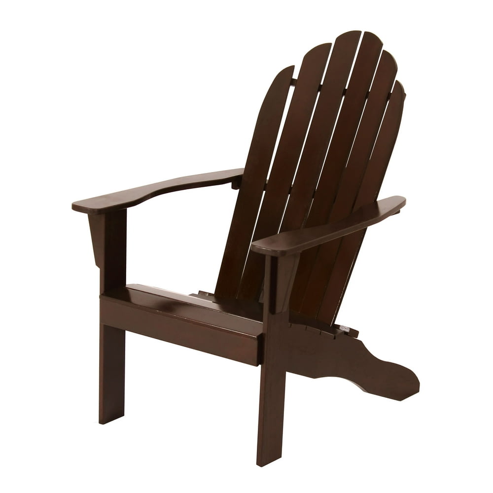 Mainstays Rubberwood Adirondack Chair - Dark Brown - Walmart.com