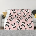 thumbnail image 3 of Throw Blanket for Couch, Donut panda Super Soft Fuzzy Comfy Warm Throw Blanket, Cuteness Lightweight Cozy Plush Flannel Blanket & Throws for Sofa and Bed All Season, 3 of 5