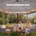thumbnail image 5 of SANOPY 16'x16' Pop up Gazebo with 6-Sided Mosquito Netting, Patented Center Lock Pop up Screen Gazebo Canopy Instant Shelter for Deck and Lawns, Brown, 5 of 7