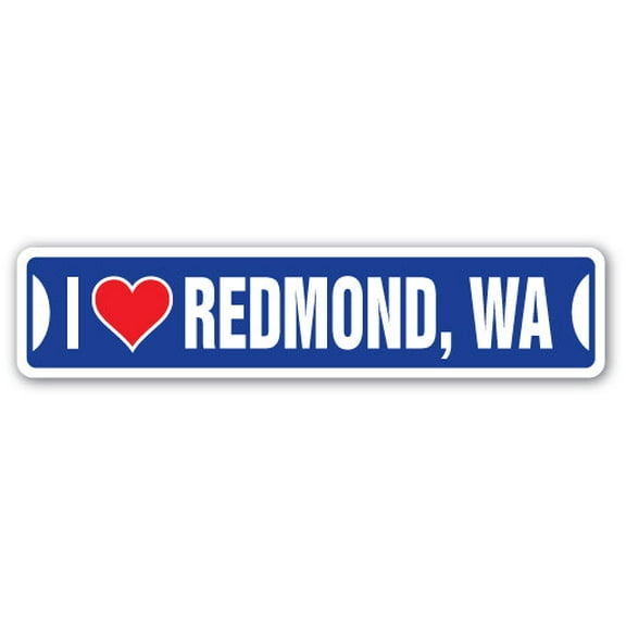 SignMission SSIL-Redmond Wa Street Sign - I Love Redmond, Washington