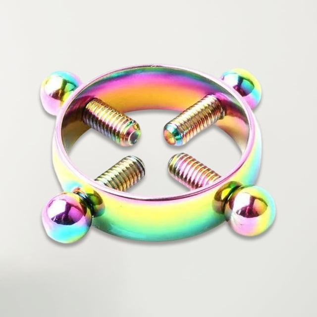 Stainless Steel Zircon Non Piercing Clamp On Nipple Rings Jewelry Adjustable Body Accessory For Women Daily Wear Fashion Decorative Ladies Set Pair Valentine