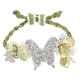 thumbnail image 2 of GOOHOCHY Anillo de flores de mariposa exquisita estilo vintage de cuerda verde tejido de dedo ajustable joyería elegante para mujeres, 2 of 7