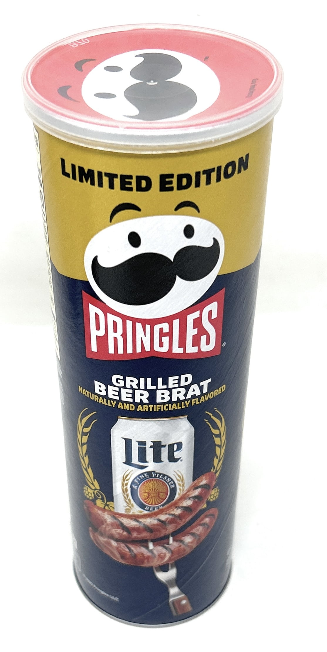 Pringles Beer Potato Chips Variety Set (Braised Steak, Chicken, Grilled Brat) 3 flavors 5.5oz - 3 cans