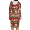 thumbnail image 4 of TIMIFIS Robe Chandail à Capuche Longue Décontractée pour Femme, Robe de Noël Laide, Robe à Capuche Légère à Manches Longues avec Poche, 4 of 6