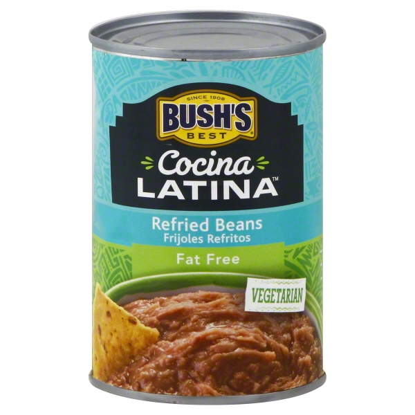 Bushs Best Fat Free Refried Beans 16 oz