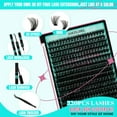 thumbnail image 2 of Kit de racimos de pestañas AMZGIRL LASH 320 piezas 100D DIY individual, 2 of 8