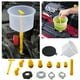thumbnail image 1 of Kit de embudo de llenado de refrigerante para radiador de coche, Kit de descarga de refrigerante automático a prueba de derrames, 15 Uds., 1 of 8
