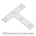 thumbnail image 5 of Uxcell T Shape Bracket 80x80mm Stainless Steel Polishing Silver Tone with Screws 12Pack, 5 of 6