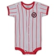 thumbnail image 2 of Infant White Washington Nationals Pinstripe Power Hitter Coverall, 2 of 3