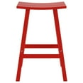 thumbnail image 3 of Florence Outdoor 29" HDPE Plastic Saddle Seat Barstool in Red, 3 of 6