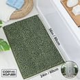 thumbnail image 3 of COSY HOMEER Bathroom Rugs 24"x36", Chenille Bath Rugs Washable for Bathroom Floor, Soft and Absorbent Bath Mat Non-Slip, 1.2" Thick Plush Fluffy Bathroom Mat for Tub and Shower, Green, 3 of 9