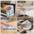 thumbnail image 5 of 4 Pcs Pioneer Flower Floral Print Pattern Kitchen Towels, Funny Microfiber Dish Towel Set, 18" X 26" Tea Towels, 5 of 6