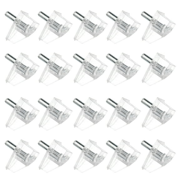 20pcs Transparent Plastic Shelf Support Pegs Cabinet Brackets 3MM