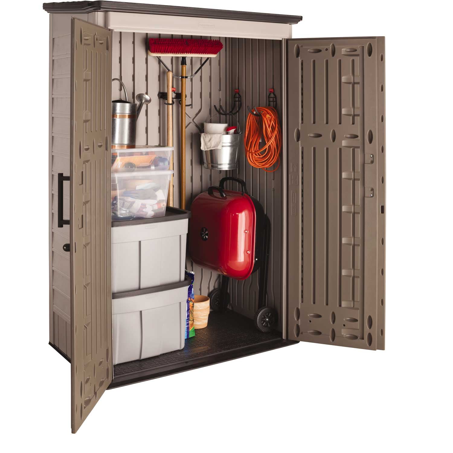 Rubbermaid 52 cu ft vertical shed beige walmart com