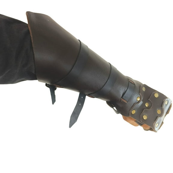Medieval Leather Long Hand Gloves Templar Crusader Knight Gauntlets Roman Coustume Arm Guards