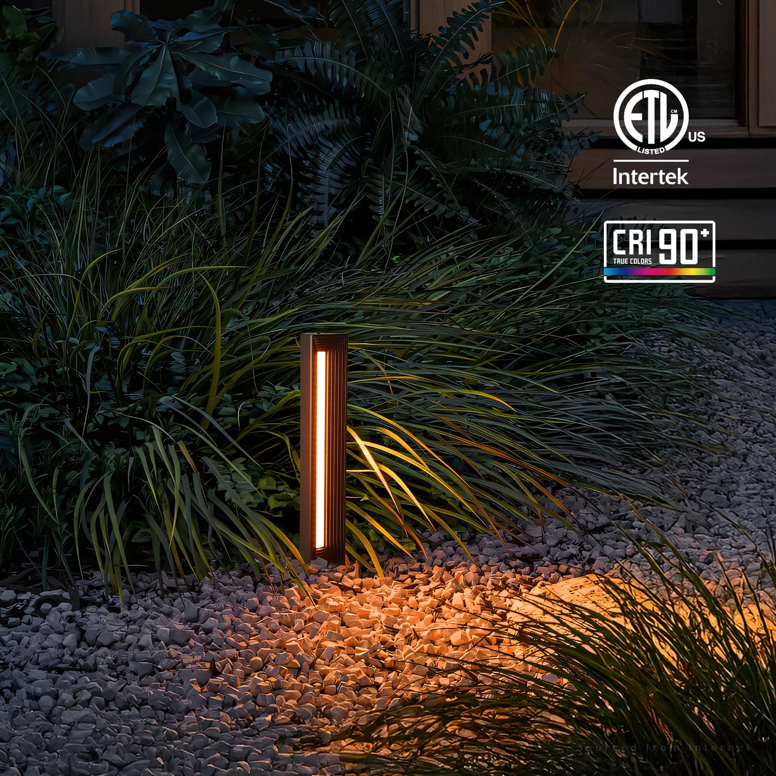 8 Pack 5CCT Low Voltage LED Path Lights, 7W Die-Cast Aluminum Landscape Lighting for Yard & Walkway, IP65 Waterproof, 1800K/2700K/3000K/4000K/5000K, ETL Listed, Oil Rubbed Bronze