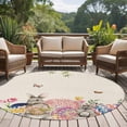thumbnail image 4 of Round Rug 7Ft Washable Non-Slip, Bunny Easter Circle Area Rugs for Living Room Bedroom, Eggs Spring Floral Butterfly Leaves Rustic Indoor Floor Mats Carpet Runner for Home Decor Aesthetic, 4 of 8