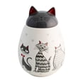 thumbnail image 1 of Galletero Cerámica con Tapa Forma de Gato, Contenedor Decorativo Galletas, Dulces o Snacks, Diseño Gatos Relieve, Organizador Kawaii de Cocina, 1 of 4