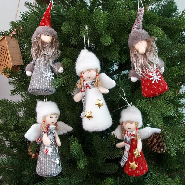 Ganfancp Navidad Rudolph Colgante Árbol de Navidad Goblin Enano Sin Rostro Muñeco Ángel Decoración Gnome Adornos Artículos En Liquidación 1X Amuleto