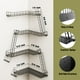 thumbnail image 4 of Estantería de pared WOPITMER Fire Escape, 4 niveles, esquina, metal negro, 4 of 6