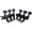 Black 6L, variant on CEORPER 6Pcs Guitar Locking Tuners (3L+3R Handed) 1:18 Ratio Lock String Tuning for Key