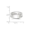 thumbnail image 4 of 10K White Gold Ring Band Wedding Milgrain Standard Half Round, 4 of 4