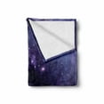 thumbnail image 2 of Eggplant Soft Flannel Fleece Throw Blanket, Sky with the Open Space Star Constellations and Gloomy Atmosphere Heavenly Bodies, Cozy Plush for Indoor and Outdoor Use, 50" x 60", Indigo, by Ambesonne, 2 of 6
