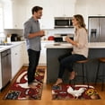 thumbnail image 2 of Rooster Chicken Kitchen Mats for Floor of 2 Farmhouse Sunflowers Kitchen Rugs Non Washable Absorbent Kitchen Runner Rugs Farm, 2 of 4