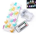 thumbnail image 3 of 30 LED Colorful Rabbit String Lights, 9.8ft Battery Operated Fairy Lights with Remote, Waterproof Copper Wire Lights for Easter Outdoor Yard Garden Decoration, 3 of 8