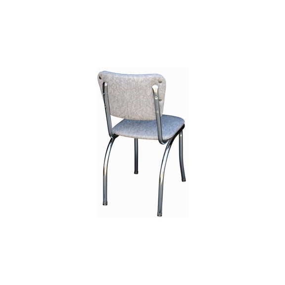 Elegant Diner Chair - Chrome Base, Wood Seat, Solid Back - 19.5" x 15.5" x 31.5"