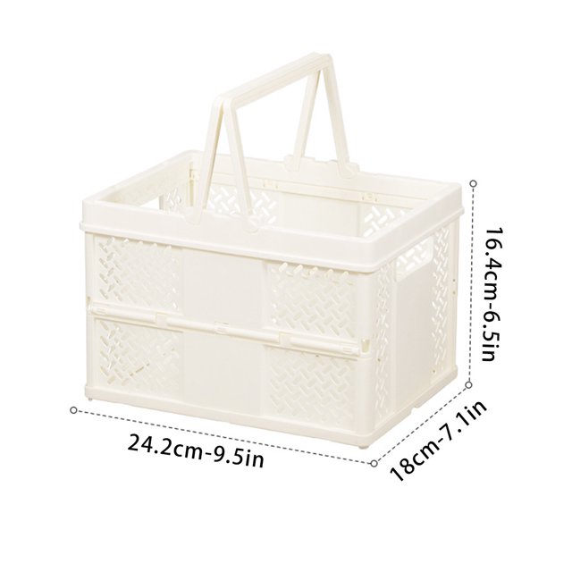 Fruit Storage Containers Outdoor Picnic Basket Supermarket Shopping Basket Spring Outing Vegetable Basket Portable Carry Basket Vegetable and Fruit Basket Folding Storage Basket