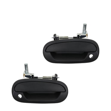 AM Autopairs Rear Exterior Door Handle Pair For 2004-2008 Ford F-150 Pickup – Black, Textured
