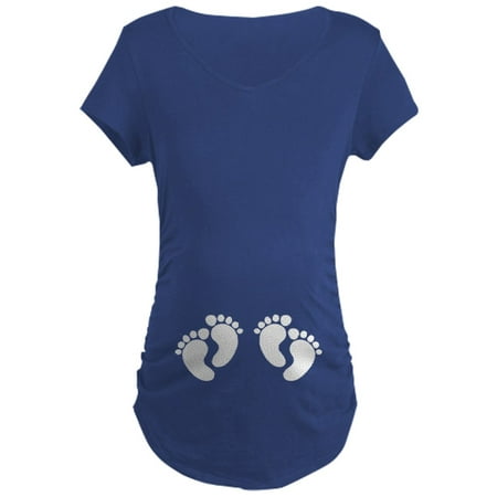 

CafePress - Twins Footprints Maternity T Shirt - Maternity Dark T-Shirt