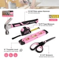 thumbnail image 3 of Kit de herramientas WORKPRO Pink 258 piezas con martillo rosa y destornillador, 3 of 9