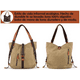 thumbnail image 3 of Bolso Para Mujer Malubero de Lona Impermeable Color Caqui Malu1871, 3 of 3